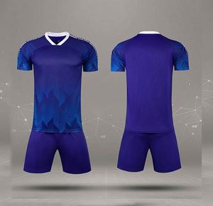 ชุดเสื้อฟุตบอลสำหรับฝึกซ้อมฤดูร้อนปี 2025 สำหรับผู้ใหญ่ เนื้อผ้านุ่มระบายอากาศได้ดี แห้งเร็ว พิมพ์ลายแบบรีดร้อนสำหรับทีม - Product Image 6