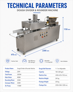 Máquina Comercial para Dividir y Redondear Bolas de Masa, Equipo Ajustable para Cortar y Enrollar Masa de Pan - Product Image 5
