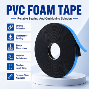 Nastro in Schiuma PVC ad Alta Densità, Nastro Sigillante per Vetrate, Impermeabile, per Installazione di Facciate in Vetro, Adesivo per Profili in Alluminio - Product Image 1