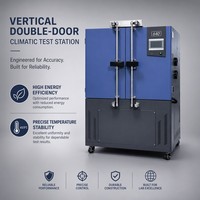 Cámara de Prueba Climática Vertical de Doble Puerta con Temperatura y Humedad Constantes, Equipo de Laboratorio de Estabilidad Climática, Proveedor de Fábrica