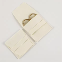 Petite boucle d'oreille collier bracelet anneau enveloppe en velours emballage à rabat sac à bijoux personnalisé en microfibre pochette à bijoux avec logo