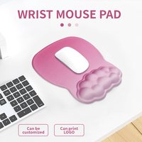 Tapis de souris de jeu ergonomique en mousse à mémoire de forme avec base en gel, dégradé blanc et violet, avec repose-poignet pour un usage au bureau