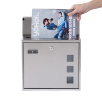 Boîte aux lettres murale antivol en métal durable, avec serrure, revêtement poudré, étanche, pour bureau et résidence