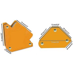 Set di Posizionatori per Saldatura in Acciaio Multi-Angolo, 2 Grandi e 4 Piccoli Supporti 120x83x14.4 mm per Lavorazione Metalli - Product Image 2