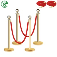 Fabricant de poteaux de guidage en corde, poteaux de contrôle de foule en acier inoxydable, poteaux de guidage en corde de velours rouge pour hall d'hôtel