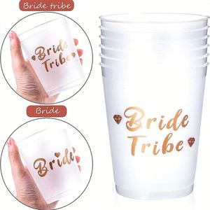 OEM Customized Bachelorette Party Cups - Rose Gold Foil <b>Plastic</b> <b>Drinkware</b> for Wedding Favors - Product Image 4
