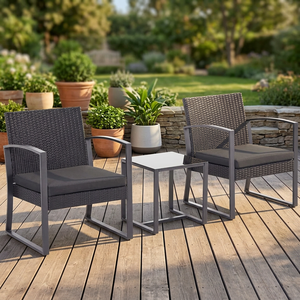 Lightweight Modern Durable Rattan <b>Table</b> Chair Sofa Waterproof Easy Carry Outdoor Swimming Pool <b>Balcony</b> Coffee-<b>Table</b> Living Room - Product Image 4
