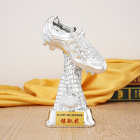Trofeo de Fútbol de Poliresina en Existencia, Trofeo de Campeonato de Fútbol Dorado, Pintado a Mano, Artístico, Personalizable, al por Mayor