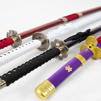 Épée One Piece Roronoa Zoro Katana en Bois LED Lame Lumineuse Réplique d'Anime pour Convention & Collection