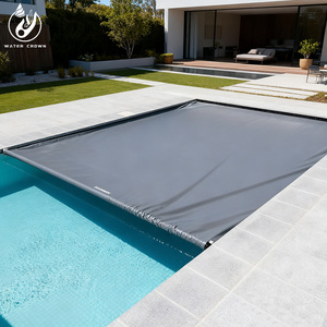 Cubierta de Seguridad Automática <span class=keywords><strong>para</strong></span> Piscina, de PVC, a Prueba de <span class=keywords><strong>Fugas</strong></span>, <span class=keywords><strong>para</strong></span> Adultos, con Corona de Agua, de Alta Calidad, Tamaño Personalizado, Alimentada por 220V, en Oferta - Product Image 4