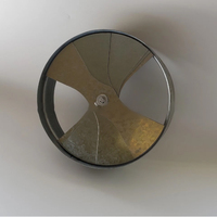 Vanne de régulation manuelle en alliage d'aluminium à design moderne, en forme d'éventail, pour le contrôle du volume d'air de la climatisation, commande de registre d'air, sortie d'air