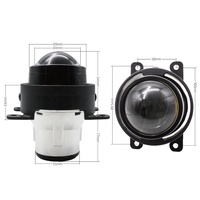 TAOCHIS Voiture 2,5 pouces Bi-xénon Lentille de projecteur H11 Feux antibrouillard pour Citroën C4 C5 Picasso Aircross Triumph Elysee Feux antibrouillard
