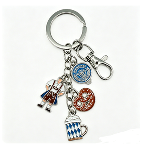 Customized Zinc Alloy Vintage Munich Oktoberfest Keychains German Festival Souvenirs and Gifts for Beer Lovers - Product Image 1