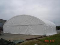 Hangar industriel en structure acier galvanisé, tente à armature en acier, revêtement en tissu PVC, entrepôt portable pour avions, résistant aux vents forts