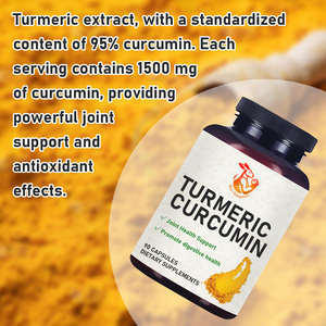 Factory Customized Adult Turmeric Curcumin Capsules with Turmeric <b>Powder</b> Joint Health Support Promote Digestive Health Capsules - Product Image 2