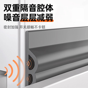 <b>Window</b> <b>Sealing</b> Strip Double-hole Silicone Soundproof Minimalist Design For Sliding <b>Window</b> - Product Image 4