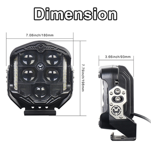 Feux de travail LED OVOVS pour <span class=keywords><strong>camion</strong></span> tout-terrain, 95W, 7 pouces, avec faisceau haut et bas, pour véhicule universel, Jeep, tout-terrain, <span class=keywords><strong>4x4</strong></span> - Product Image 2
