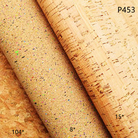 P453 cuir de liège liège tissu PU cuir artificiel pour les bagages, chaussures, ceinture, canapé mur