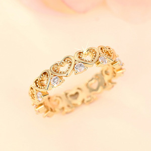 Anello di Moda a Forma di Cuore con Zirconi, Gioiello Elegante e Minimalista per Donne, Stile Moderno per Uso Quotidiano - Product Image 5
