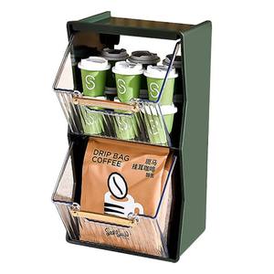 Organizador de bolsas de café de lujo, estante de escritorio desmontable, estante de almacenamiento extraíble con divisiones para uso en la cocina - Product Image 2