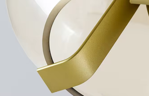 Zeal Lighting Venta al por mayor Pantalla de vidrio moderna Hierro Oro Luz de techo Interior Led Lámpara colgante de vidrio - Product Image 5