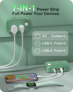 Sản phẩm mới 7-in-1 <span class=keywords><strong>USB</strong></span> Trạm Sạc với 2AC cửa hàng 5USB cổng sạc nhanh sạc <span class=keywords><strong>Hub</strong></span> - Product Image 5