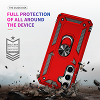 Coque Robuste Double Couche avec Support Magnétique Voiture pour Samsung Galaxy S25 S24/A06/A16 Conception Blindée Housse Téléphone Mobile Samsung A36/A56 5G