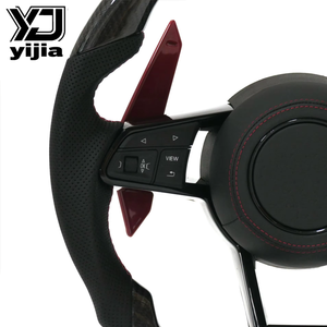 Volant de course en forme de D pour <span class=keywords><strong>Audi</strong></span> A4 A3 A6 A5 R8 TT Q5 <span class=keywords><strong>A7</strong></span> RS6 YLC en cuir - Product Image 4