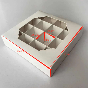 Sô cô la ngọt ngào thanh kẹo Cookie Gói hộp nhỏ Biscuit hộp bánh bao bì rỗng Hộp quà tặng với 16 lưới ngăn - Product Image 2