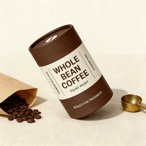 Conteneur tubulaire stratifié anti-odeur <span class=keywords><strong>pour</strong></span> le stockage du café Arabica biologique - Product Image 2