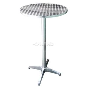 Mesa Plegable Redonda <span class=keywords><strong>de</strong></span> Aluminio Fundido Ligero para Jardín, Comedor, Exterior, Uso en Hoteles y Gimnasios, Diseño Industrial, Precio Económico - Product Image 4