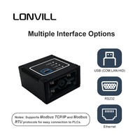 LONVILL OEM alta velocidad Industrial 1D 2D Dm lector de código de barras USB COM LAN,HID RS232 Ethernet escáner de código fijo para línea de producción