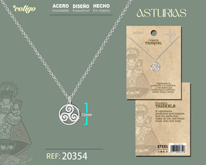 Collana con Pendente Religioso Triskelion in Acciaio Inossidabile con Catena a Maglie, Gioiello Elegante e Raffinato - Product Image 6