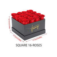 Fleurs décoratives en gros, cadeau pour la Saint-Valentin, roses stabilisées naturelles immortelles, éternelles, préservées pour toujours, en boîte