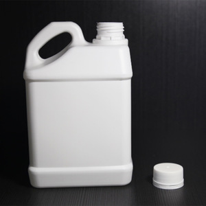 Cubo de Almacenamiento Portátil de 2 Litros de HDPE de Grado Alimenticio para Agua, Aceite de Cacahuete y Licores, con Tapa Blanca y Diseño de Botella Plana - Product Image 1
