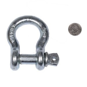 Grillete de Anclaje Galvanizado de 5/8 Pulgadas Us Cargo Control, Tipo Perno Roscado, Capacidad de Carga de Trabajo de 3.25 Toneladas, Forma de Arco, Acero al Carbono - Product Image 4