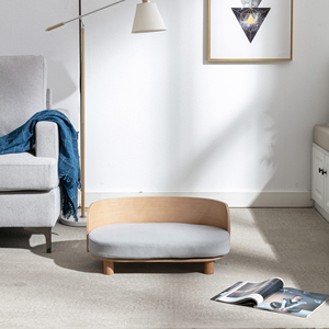 견고한 원목 프레임과 벨벳 쿠션을 갖춘 모던 럭셔리 하이백 반려동물 소파 베드 - 강아지 및 고양이용 - Product Image 3