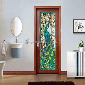 Decoración de Pared o Ventana de Vidrio Tiffany Hecha a Mano con Diseño de Pavo Real, Sólida, de 17 mm de Grosor, Personalizable - Product Image 5