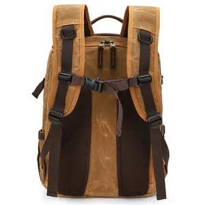 Mochila Multifuncional de Gran Capacidad para Cámara DSLR, Impermeable, de Lona Encerada, para Fotografía y <span class=keywords><strong>Video</strong></span> - Product Image 3
