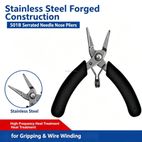 Mini-outils à main en acier : Kit d'équipement de loisirs créatifs multi-perles avec pinces à bec rond, à coupes latérales et autobloquantes