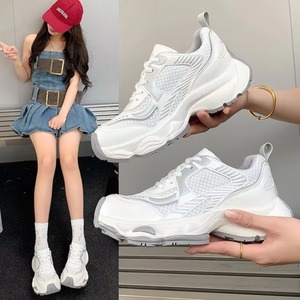 Breathable Mesh Upper Thick-Soled EVA Midsole Lace-Up Running Dad Shoes 2025 Summer New <b>Height</b>-<b>Increasing</b> Casual Versatile - Product Image 4