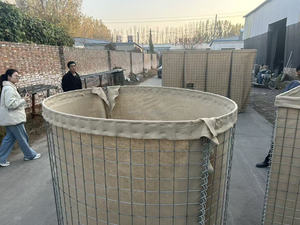 Barrières défensives pour la <span class=keywords><strong>protection</strong></span> des rivières, matériau géotextile vert/sable, fil de fer galvanisé, soudage, pliage - Product Image 3