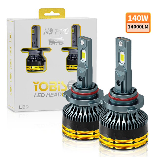 Yobis M9 2025 New Upgraded M8 Pro LED Headlight 140W 14000LM Canbus Car LED H4 H11 H1 9006 LED Auto Luces H7 Headlight Bulbs