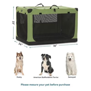 Jaula de Viaje Plegable para Mascotas, Transportín Portátil para Perros y Gatos, para Viajes en Auto y Actividades al Aire Libre - Product Image 3