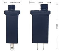 Transformateur d'alimentation HYT 8 fonctions IP44 étanche AC/DC 24V 0.2A-0.3A à brancher en matériau PC pour guirlandes lumineuses de Noël