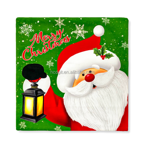 Personalisierte Anpassung Quadratischer Weihnachts-Schneemann Cartoon-Muster 100% Polyester Waschbarer Kissenbezug für Wohnzimmer - Product Image 6