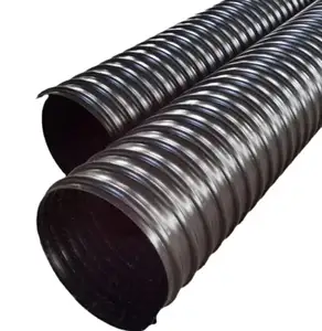 カラット波形HDPE巻線構造N12排水管排水OEMおよびカットサービス用の1.5インチの黒いプラスチック製水管ロール