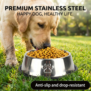 Bol à eau pour animaux de compagnie en acier inoxydable pour chats et <span class=keywords><strong>chiens</strong></span>, antidérapant, résistant à la corrosion, design élégant et écologique - Product Image 2