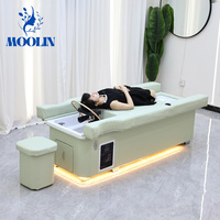 Fauteuil de massage électrique MOOLIN pour soins du cuir chevelu, capacité 300 kg, dossier relevable, structure en acier inoxydable, idéal pour hôtels et salons de massage