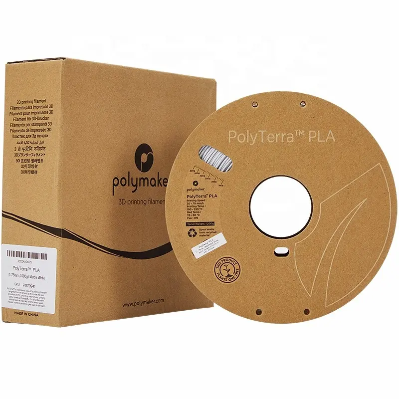 Ce Certificated Approved Cardboard Spool 2.85mm/1.75mm 1 KG Polymaker 3D Printing PolyTerra PLA Filament In Bulk